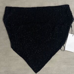 Zara Black Textured Skirt